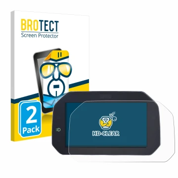 Front side of a product packaging with the brand logo BROTECT. Next to it is the device BMW R1200GS LC 2013-2019 Connectivity 