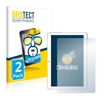 Front side of a product packaging with the brand logo BROTECT. Next to it is the device Toscido X108 10
