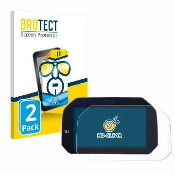 Front side of a product packaging with the brand logo BROTECT. Next to it is the device BMW F 750 GS 2018-2020 Connectivity TF