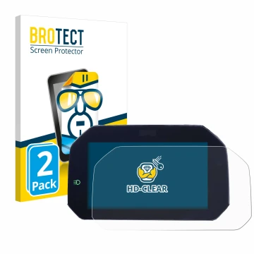 Front side of a product packaging with the brand logo BROTECT. Next to it is the device BMW F850GS 2018-2020 Connectivity TFT 