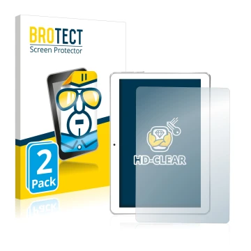Front side of a product packaging with the brand logo BROTECT. Next to it is the device Toscido X104 10