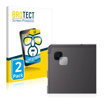 Front side of a product packaging with the brand logo BROTECT. Next to it is the device Samsung Galaxy Tab S6 Lite 2020 (ONLY 