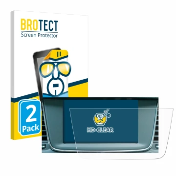 Front side of a product packaging with the brand logo BROTECT. Next to it is the device Opel Grandland X Hybrid 2020 IntelliLi