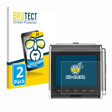 Front side of a product packaging with the brand logo BROTECT. Next to it is the device Hasselblad CFV II-2 50C 907X shown wit