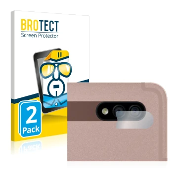 Front side of a product packaging with the brand logo BROTECT. Next to it is the device Samsung Galaxy Tab S7 WiFi 2020 (ONLY 
