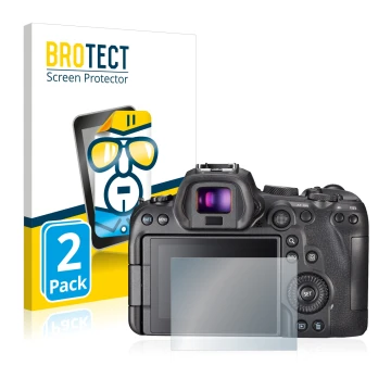 Front side of a product packaging with the brand logo BROTECT. Next to it is the device Sony A7S III shown with the correspond