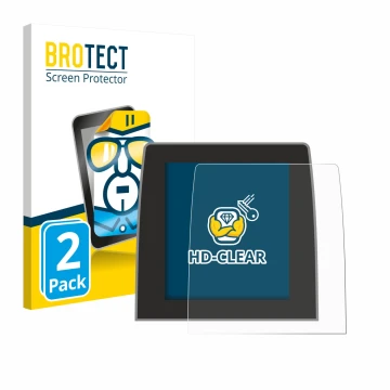 Front side of a product packaging with the brand logo BROTECT. Next to it is the device Renault Captur 2 2020 Easy Link 9.3