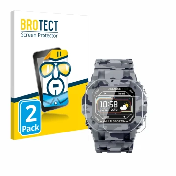 Front side of a product packaging with the brand logo BROTECT. Next to it is the device JAY-tech SWi2 shown with the correspon