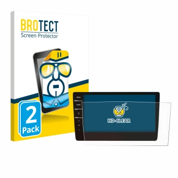 Front side of a product packaging with the brand logo BROTECT. Next to it is the device Volkswagen T6.1 California 2021 Discov