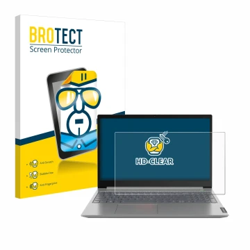 Front side of a product packaging with the brand logo BROTECT. Next to it is the device Lenovo ThinkBook 14 Gen 1 shown with t