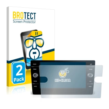 Front side of a product packaging with the brand logo BROTECT. Next to it is the device Volkswagen Tiguan R-Line TDI 2020 Disc