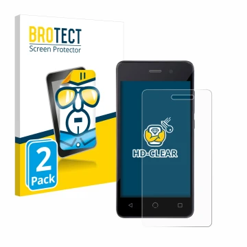 Front side of a product packaging with the brand logo BROTECT. Next to it is the device Omnipod Dash shown with the correspond