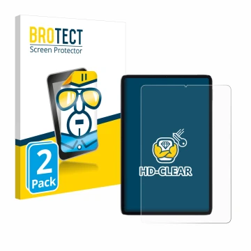 Front side of a product packaging with the brand logo BROTECT. Next to it is the device Xiaomi Mi Pad 5 shown with the corresp