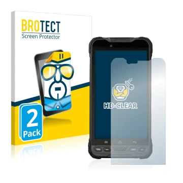Front side of a product packaging with the brand logo BROTECT. Next to it is the device UniStrong UT10 6