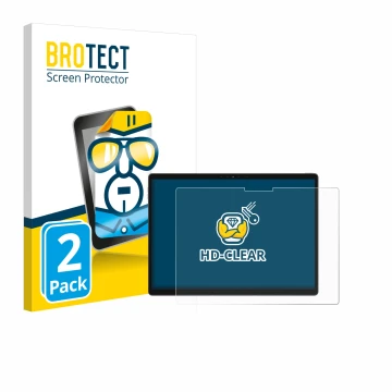 Front side of a product packaging with the brand logo BROTECT. Next to it is the device Dell Latitude 7320 Detachable shown wi