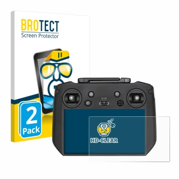 Front side of a product packaging with the brand logo BROTECT. Next to it is the device DJI RC Pro shown with the correspondin