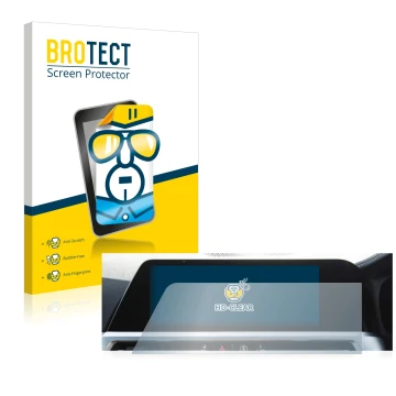 Front side of a product packaging with the brand logo BROTECT. Next to it is the device BMW 3 G20 Limousine 2018 Infotainment 
