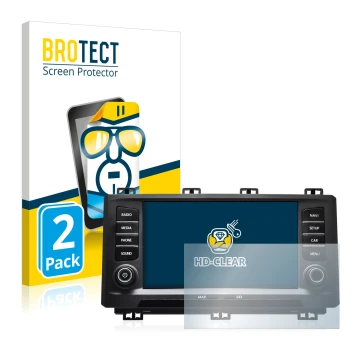 Front side of a product packaging with the brand logo BROTECT. Next to it is the device Seat Ateca 2017 shown with the corresp