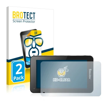 Front side of a product packaging with the brand logo BROTECT. Next to it is the device Desview R6 UHB 5.5