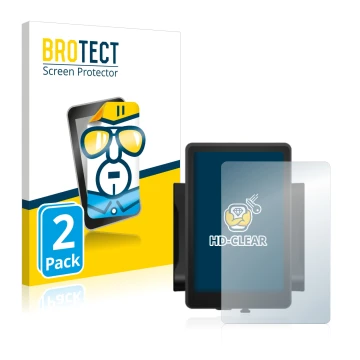 Front side of a product packaging with the brand logo BROTECT. Next to it is the device Bafang 860c shown with the correspondi