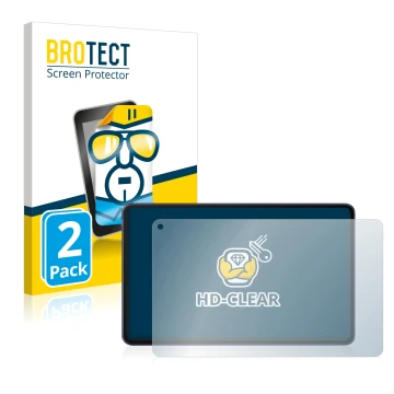 Front side of a product packaging with the brand logo BROTECT. Next to it is the device Huawei MatePad Pro 10.8