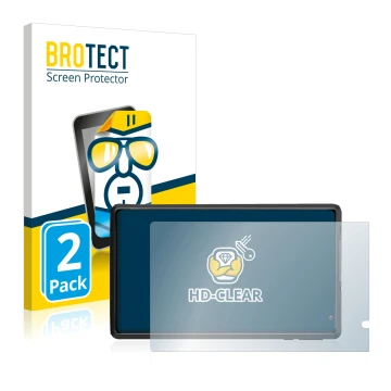 Front side of a product packaging with the brand logo BROTECT. Next to it is the device Pritom L8 shown with the corresponding