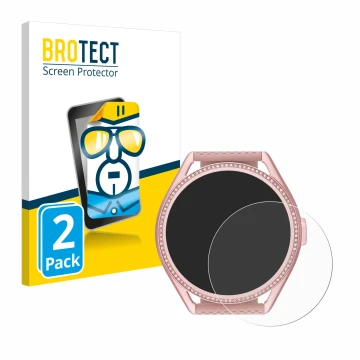 Front side of a product packaging with the brand logo BROTECT. Next to it is the device Michael Kors Access MKGO Gen 5E MKT 51