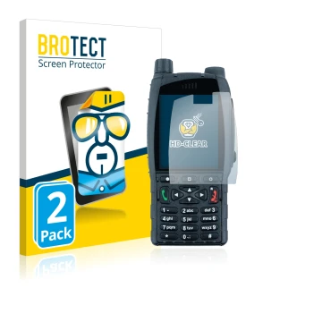 Front side of a product packaging with the brand logo BROTECT. Next to it is the device Sepura SC21 shown with the correspondi