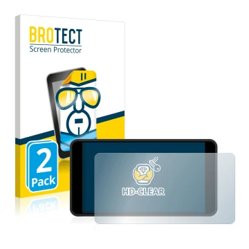 Front side of a product packaging with the brand logo BROTECT. Next to it is the device Portkeys PT5 II shown with the corresp