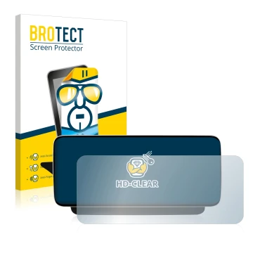 Front side of a product packaging with the brand logo BROTECT. Next to it is the device Koason Mercedes-Benz E W212 S212 12.3