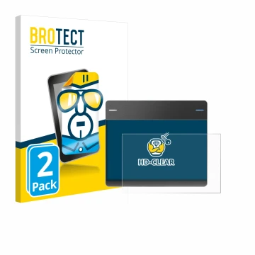 Front side of a product packaging with the brand logo BROTECT. Next to it is the device Wacom Intuos CTH-480 shown with the co