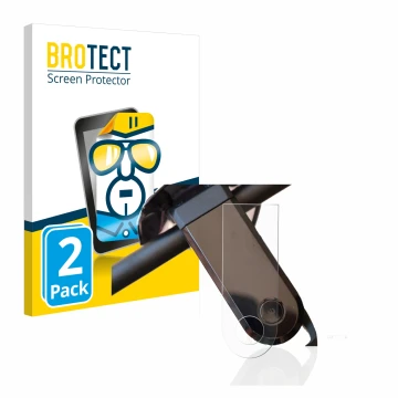 Front side of a product packaging with the brand logo BROTECT. Next to it is the device NIU KQi3 Sport shown with the correspo