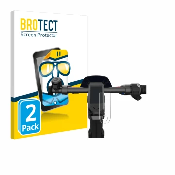 Front side of a product packaging with the brand logo BROTECT. Next to it is the device NIU KQi3 Pro shown with the correspond