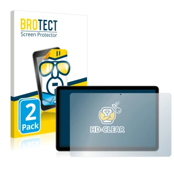 Front side of a product packaging with the brand logo BROTECT. Next to it is the device Nokia T21 shown with the corresponding