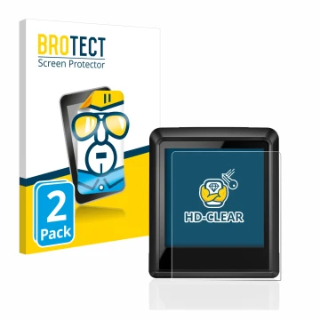 Front side of a product packaging with the brand logo BROTECT. Next to it is the device Bosch Intuvia 100 shown with the corre