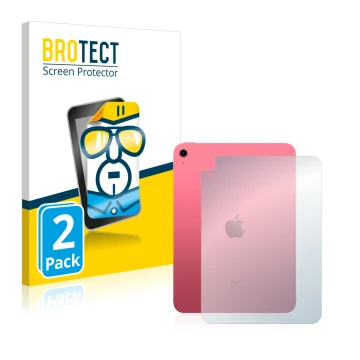 Front side of a product packaging with the brand logo BROTECT. Next to it is the device Apple iPad 10.9