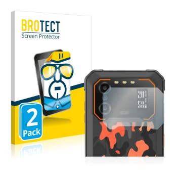 Front side of a product packaging with the brand logo BROTECT. Next to it is the device iiiF150 B1 Pro (ONLY Camera Lens) show