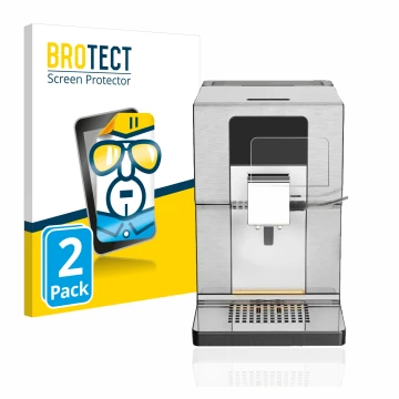 Front side of a product packaging with the brand logo BROTECT. Next to it is the device Krups Intuition Experience+ EA877D10 s