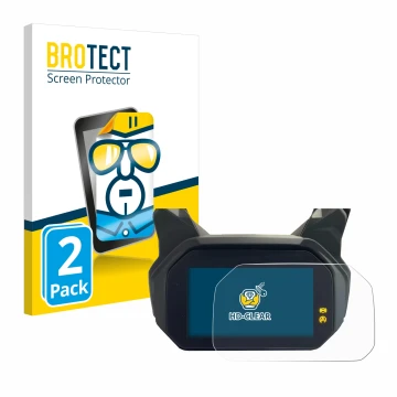 Front side of a product packaging with the brand logo BROTECT. Next to it is the device BMW C400 GT TFT shown with the corresp