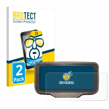 Front side of a product packaging with the brand logo BROTECT. Next to it is the device Horwin SK3 shown with the correspondin