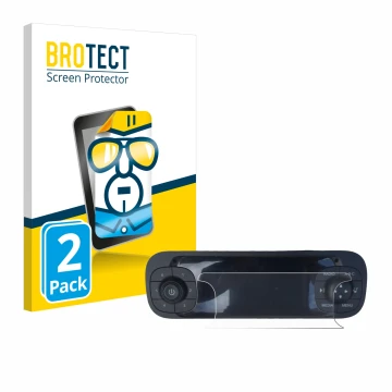 Front side of a product packaging with the brand logo BROTECT. Next to it is the device Fiat Panda 2019 shown with the corresp