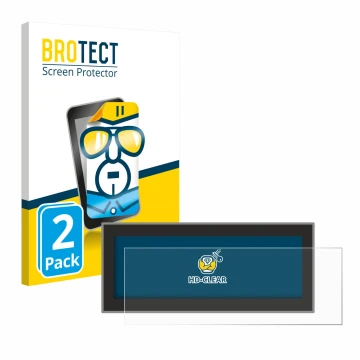 Front side of a product packaging with the brand logo BROTECT. Next to it is the device Opel Astra L 2022 Navigationssystem sh