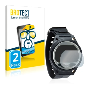 Front side of a product packaging with the brand logo BROTECT. Next to it is the device SCUBAPRO Aladin Sport (Matrix) shown w