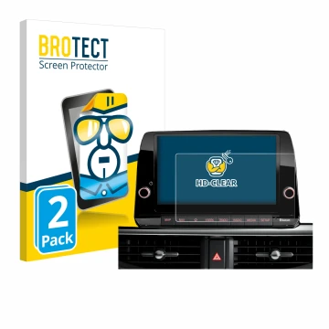 Front side of a product packaging with the brand logo BROTECT. Next to it is the device Kia Picanto 2022 8
