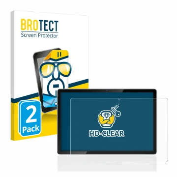 Front side of a product packaging with the brand logo BROTECT. Next to it is the device Blackview Tab 12 Pro shown with the co