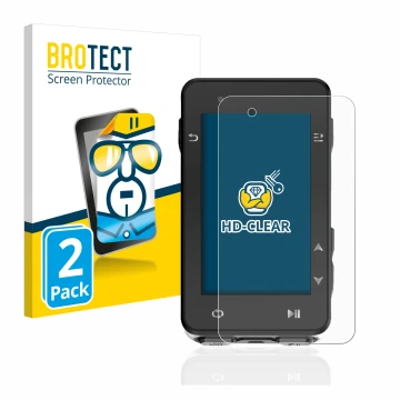 Front side of a product packaging with the brand logo BROTECT. Next to it is the device iGPSPORT iGS630 shown with the corresp