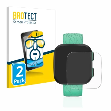 Front side of a product packaging with the brand logo BROTECT. Next to it is the device Garmin Bounce shown with the correspon