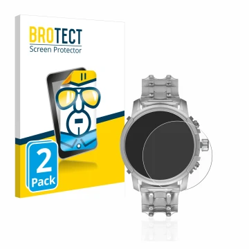 Front side of a product packaging with the brand logo BROTECT. Next to it is the device Diesel Griffed (45,5 mm) shown with th