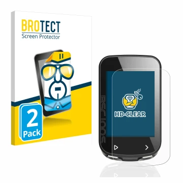 Front side of a product packaging with the brand logo BROTECT. Next to it is the device iGPSPORT BSC100S shown with the corres