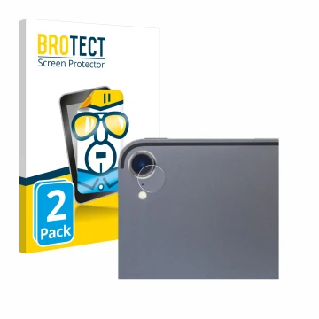 Front side of a product packaging with the brand logo BROTECT. Next to it is the device Apple iPad Pro 12.9